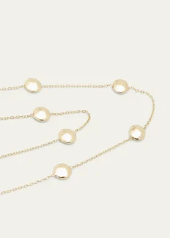 IppolitaLong Hammered Pinball Layering Necklace in 18K Gold