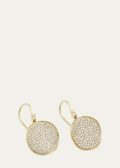 IppolitaMedium Flower Drop Earrings in 18K Gold with Diamonds