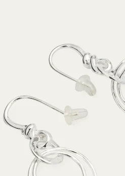 IppolitaMedium Hammered Jet Set Drop Earrings in Sterling Silver