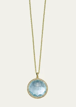 IppolitaMedium Pendant Necklace in 18K Gold with Diamonds