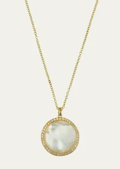 IppolitaMedium Pendant Necklace in 18K Gold with Diamonds