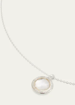 IppolitaMini Pendant Necklace in Sterling Silver with Diamonds