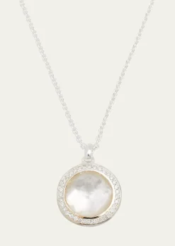 IppolitaMini Pendant Necklace in Sterling Silver with Diamonds