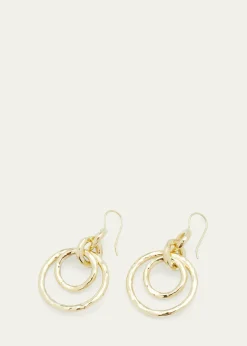 IppolitaPuffy Hammered Jet Set Earrings in 18K Gold