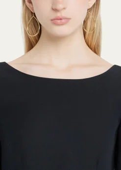 IppolitaSculpted Open Teardrop Earrings in 18K Gold