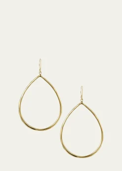 IppolitaSculpted Open Teardrop Earrings in 18K Gold