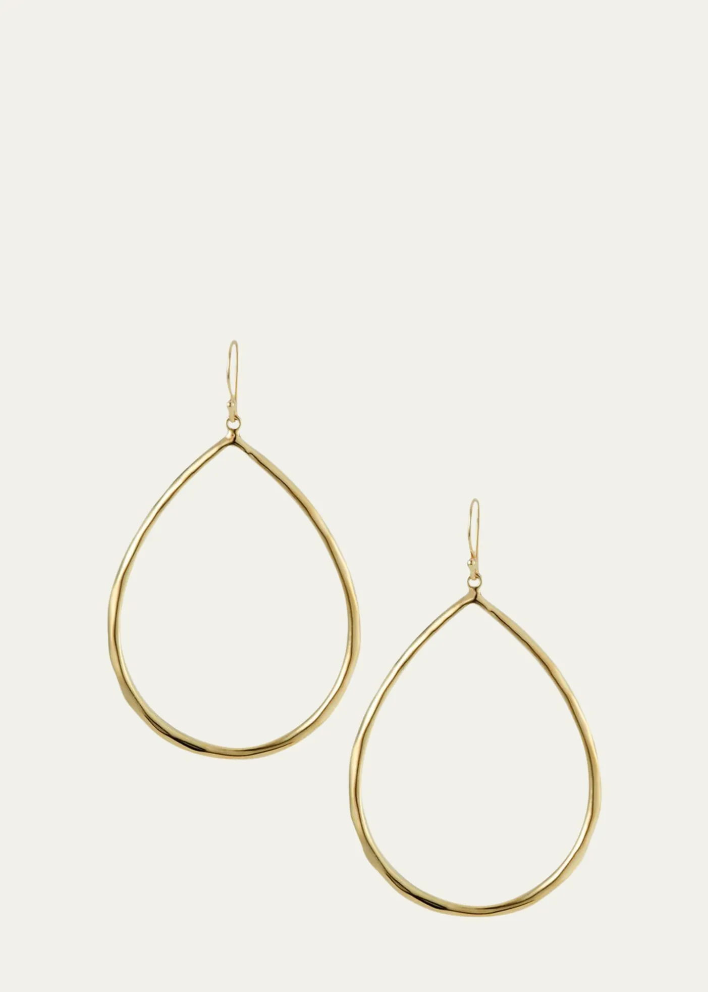 IppolitaSculpted Open Teardrop Earrings in 18K Gold