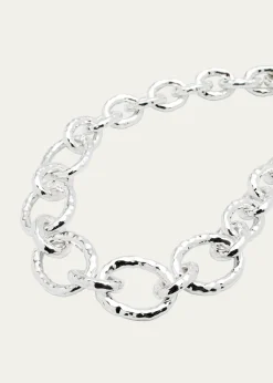 IppolitaShort Hammered Bastille Necklace in Sterling Silver