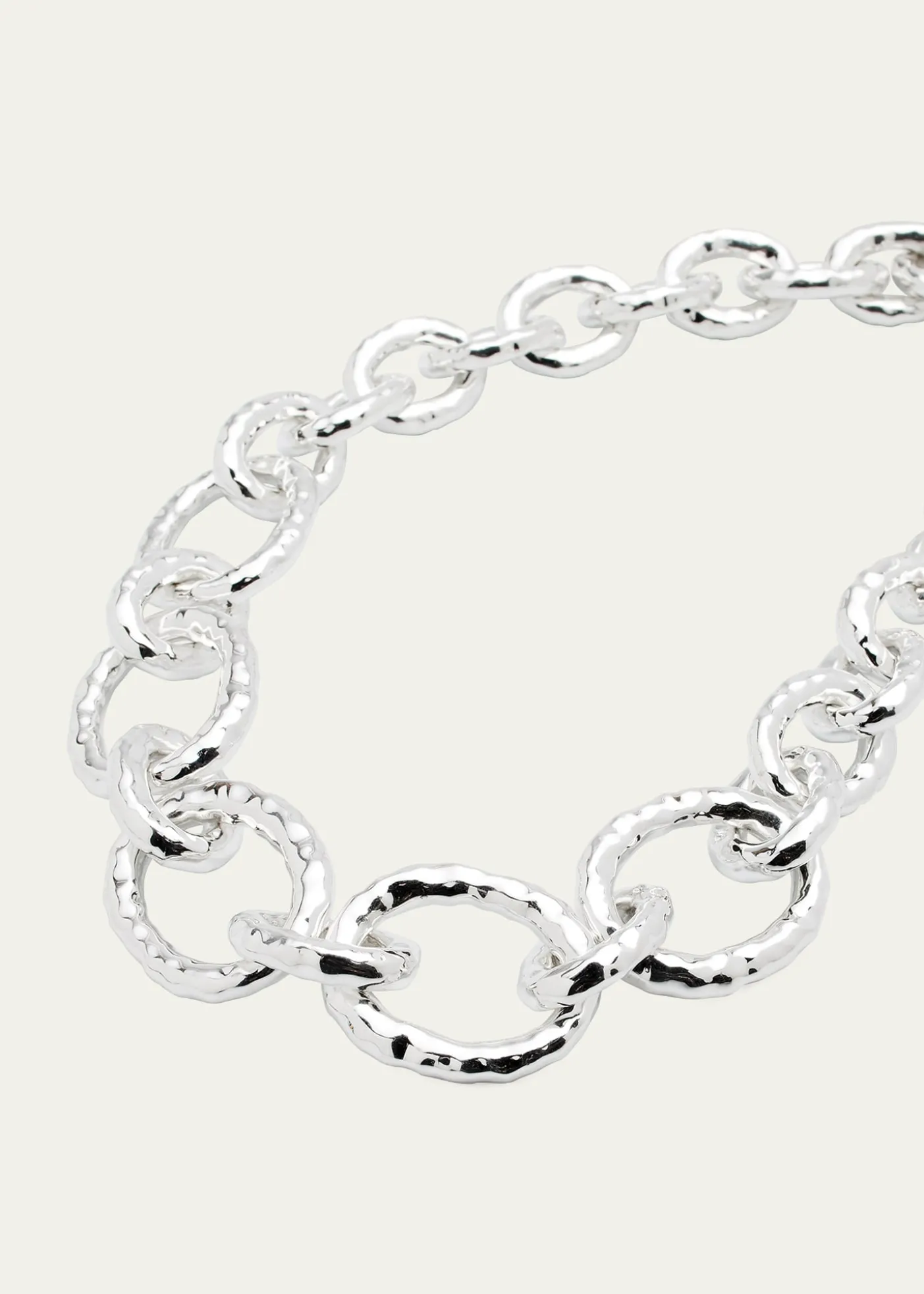 IppolitaShort Hammered Bastille Necklace in Sterling Silver