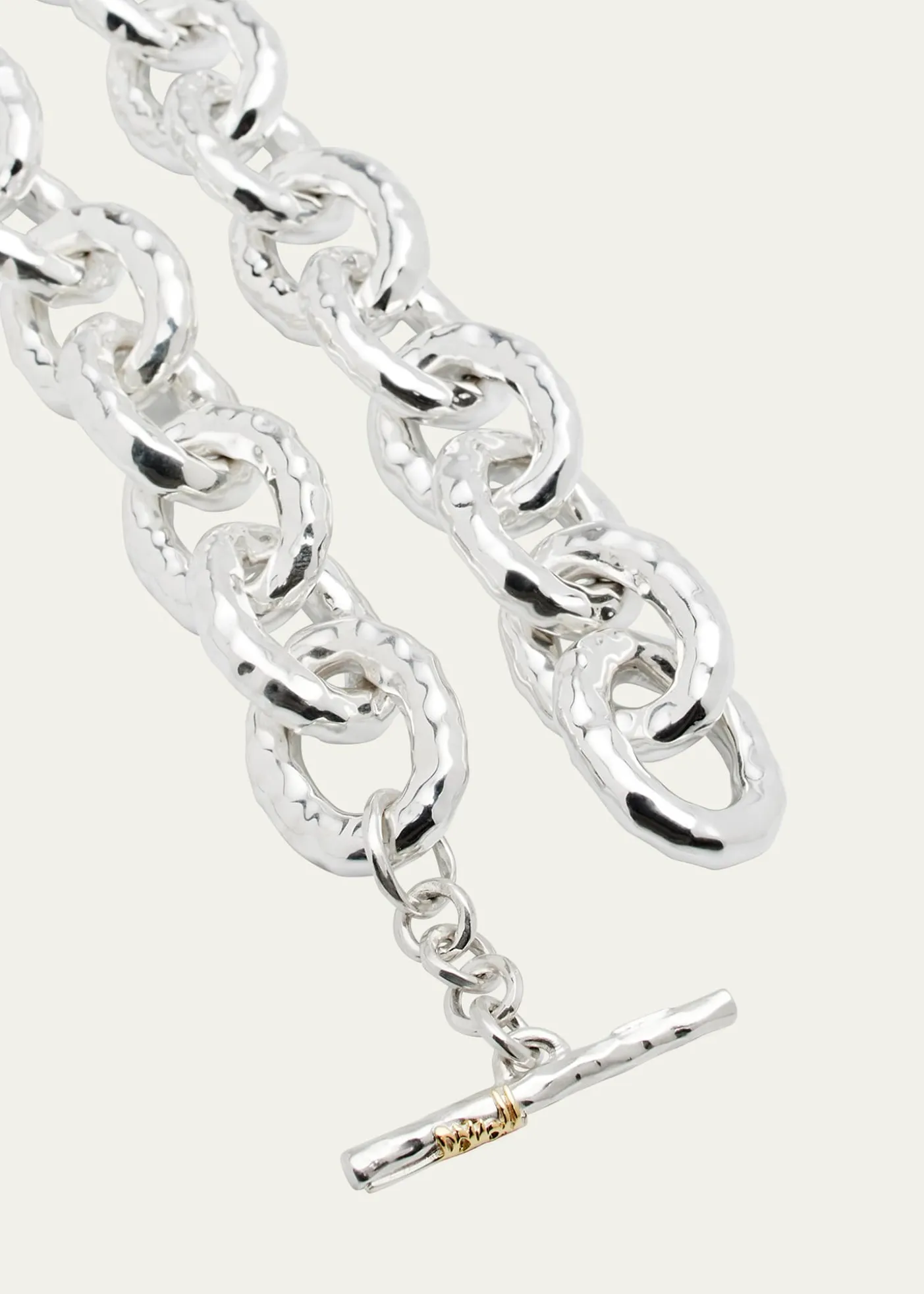 IppolitaShort Hammered Bastille Necklace in Sterling Silver