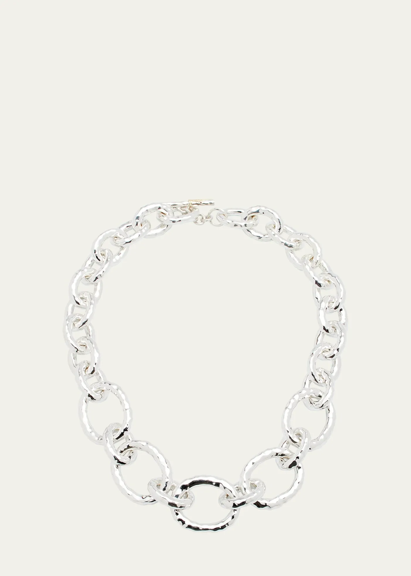 IppolitaShort Hammered Bastille Necklace in Sterling Silver