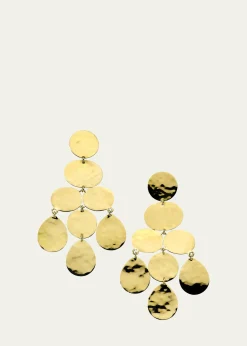 IppolitaSmall Crinkle Chandelier Earrings in 18K Gold