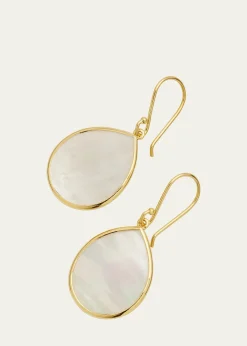 IppolitaSmall Stone Teardrop Earrings in 18K Gold