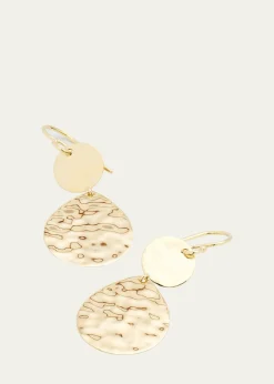 IppolitaSnowman Crinkle Earrings in 18K Gold