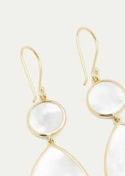 IppolitaSnowman 2-Stone Drop Earrings in 18K Gold