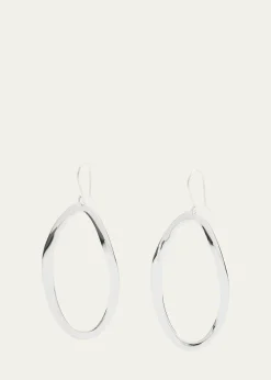IppolitaWavy Oval Drop Earrings in Sterling Silver