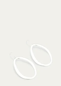 IppolitaWavy Oval Drop Earrings in Sterling Silver
