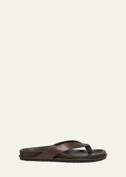 JacquemusMen's Les Tatanes Leather Thong Sandals