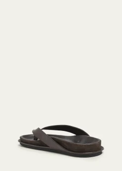 JacquemusMen's Les Tatanes Leather Thong Sandals