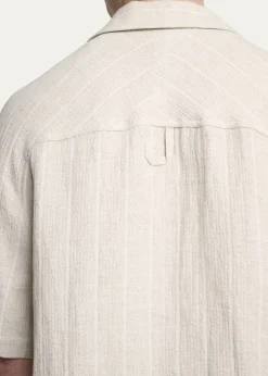 JacquemusMen's Cotton and Linen Fonccio Camp Shirt