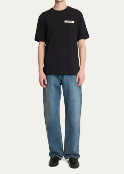 JacquemusMen's Grosgrain Logo Crewneck T-Shirt