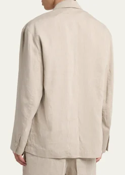 JacquemusMen's Herringbone Linen-Blend Blazer