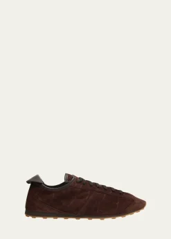 JacquemusMen's Les Tennis Croc-Embossed Suede Sneakers