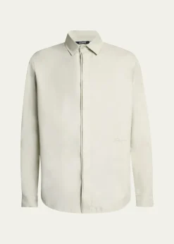 JacquemusMen's Simon Cotton Herringbone Sport Shirt