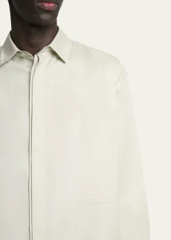 JacquemusMen's Simon Cotton Herringbone Sport Shirt
