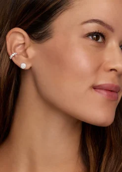 Jamie Wolf18K White Gold Diamond Ear Cuff, Single