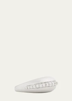 Jamie Wolf18K White Gold Domed Ring with Diamonds