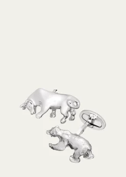 Jan LeslieBull and Bear Cuff Links