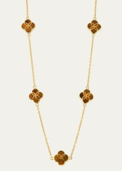 Jan LeslieFive Petal Gemstone Station Necklace