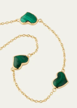 Jan Leslie18K Gold Plated Triple Station Heart Necklace, 20