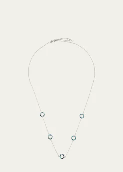 Jan LeslieLapis, Blue MOP and Turquoise Dash Circle Five-Station Necklace