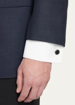 Jan LeslieMen's 925 Octagon Onyx Cufflinks