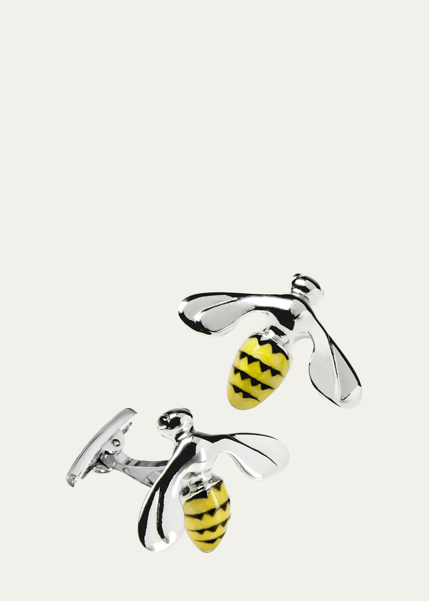 Jan LeslieMen's Triumphant Bee Enamel & Sterling Silver Cufflinks