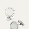 Jan LeslieRound Mother-of-Pearl Cuff Links