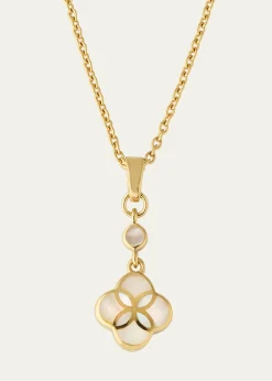 Jan LeslieSingle Petal Mother of Pearl Drop Necklace