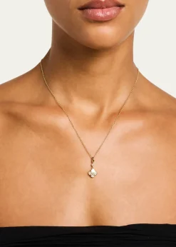 Jan LeslieSingle Petal Mother of Pearl Drop Necklace
