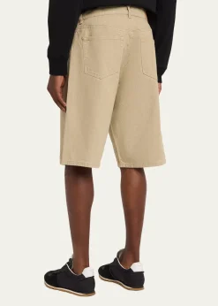 JeanericaMen's Wide-Leg Denim Shorts