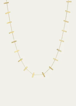 Jennifer MeyerCross Bar Necklace in Yellow Gold