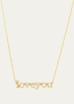 Jennifer Meyer18k Diamond Love You Necklace