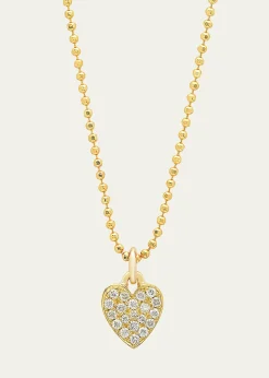 Jennifer Meyer18k Gold Diamond Heart Pendant Necklace on 14k Chain