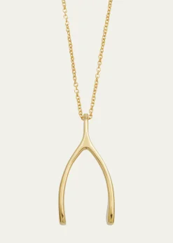 Jennifer Meyer18k Wishbone Pendant Necklace