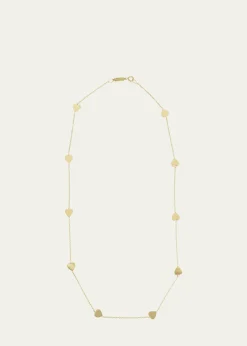 Jennifer Meyer18k Yellow Gold Hearts by The Inch Necklace