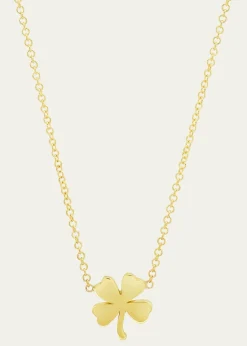 Jennifer MeyerMini Clover Necklace in Yellow Gold