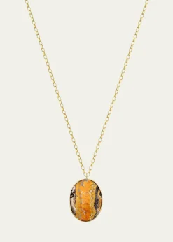 JIA JIA14K Bumble Bee Jasper Long Pendant Necklace