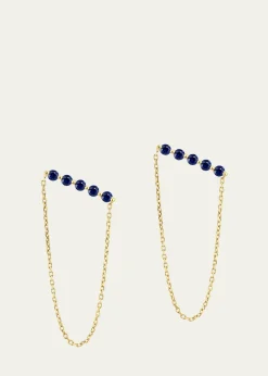 JIA JIA14K Gemstone Bar Chain Earrings