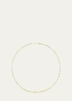 JIA JIA14K Opal Teardrop and Turquoise Necklace